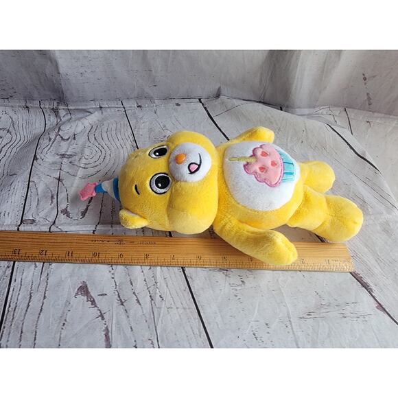 Care Bears Yellow Birthday Bear Stuffed Bean Plush Cupcake Party Hat 9inch - Picture 7 of 9